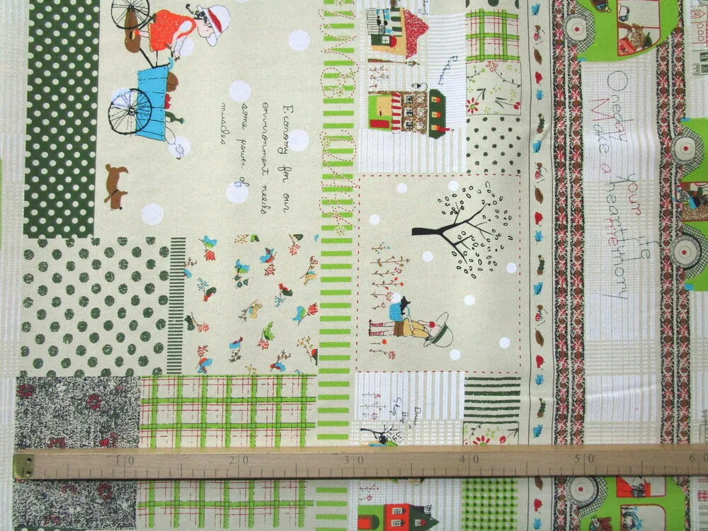 Poťahovka  béžová "deti, autobus"