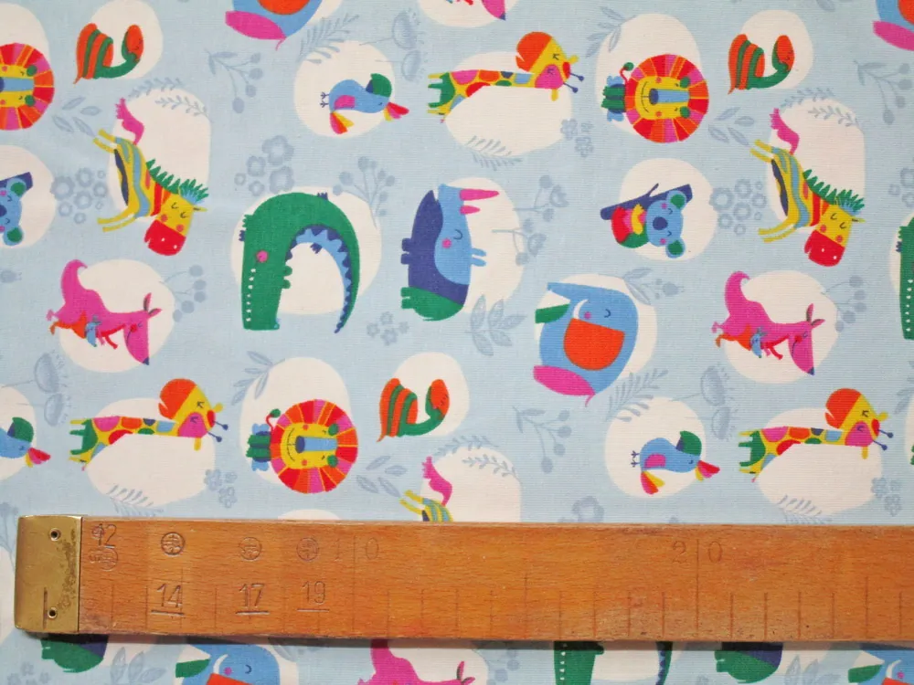 Úplet modrý "zvieratká" 