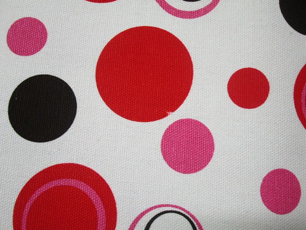 Poťahovka biela "ružové a červené bodky" - 2. akosť