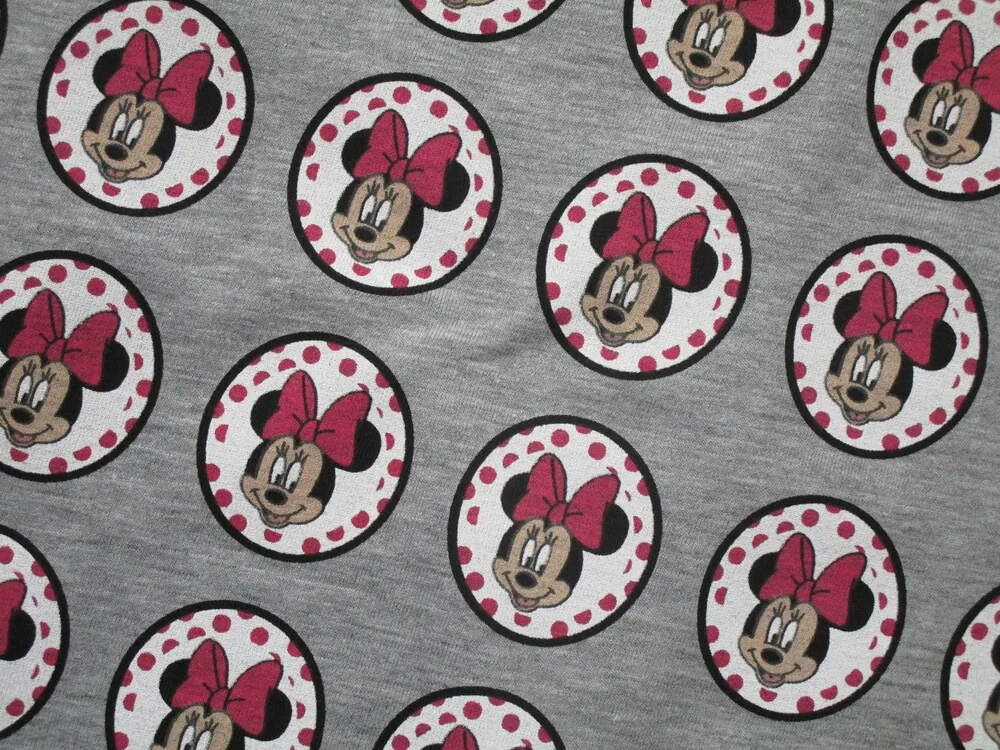 Teplákovina sivá "Minie s ružovou mašľou" 