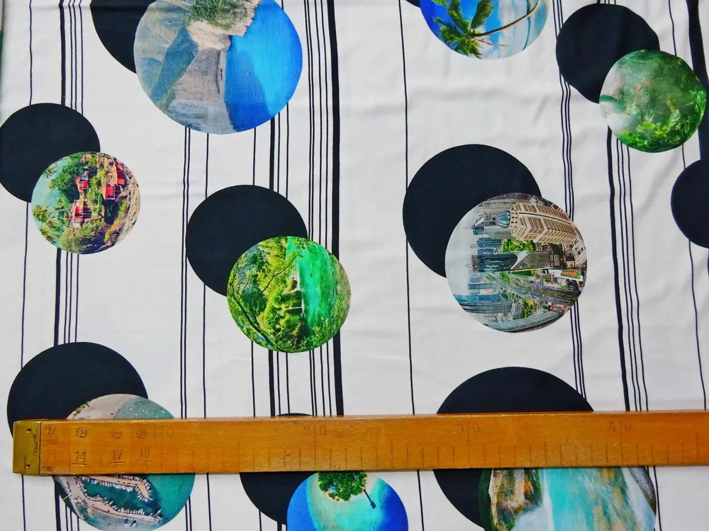 Úplet smotanový "fotky v kruhu" - Taliansko