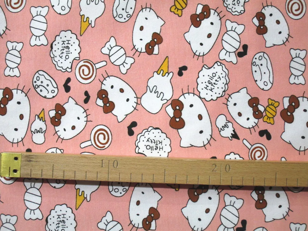 Teplákovina broskyňová "Hallo Kitty" 