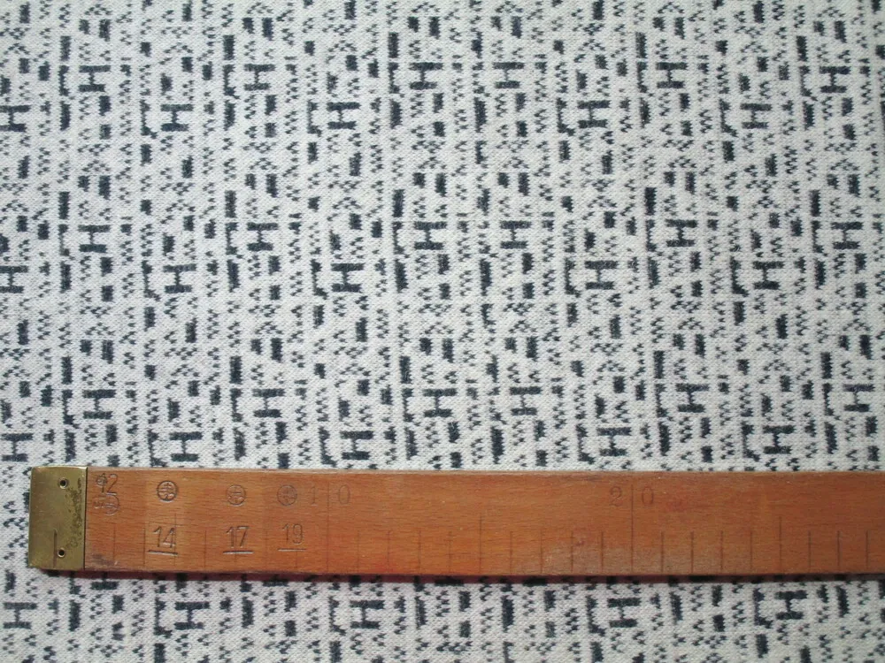 Úplet s vlnou smotanový "modro-sivý vzor"