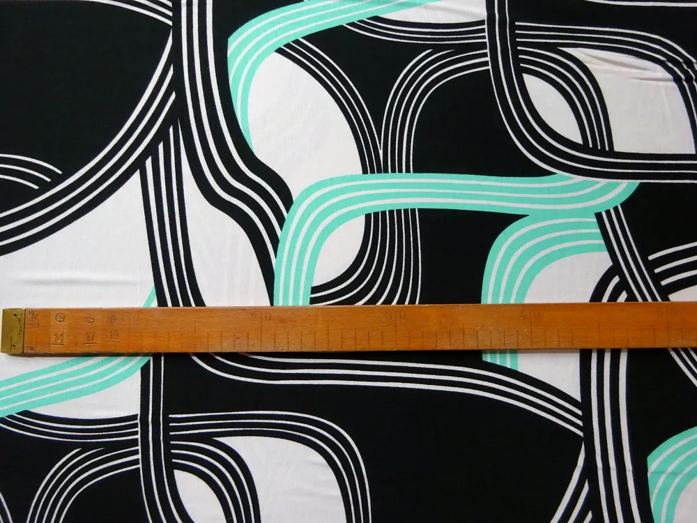 Úplet biely "tyrkysovo-čierny vzor" 