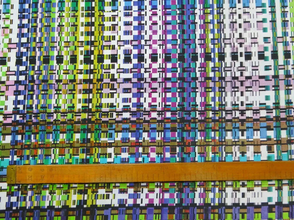 Úplet biely "farebný geometrické tvary"