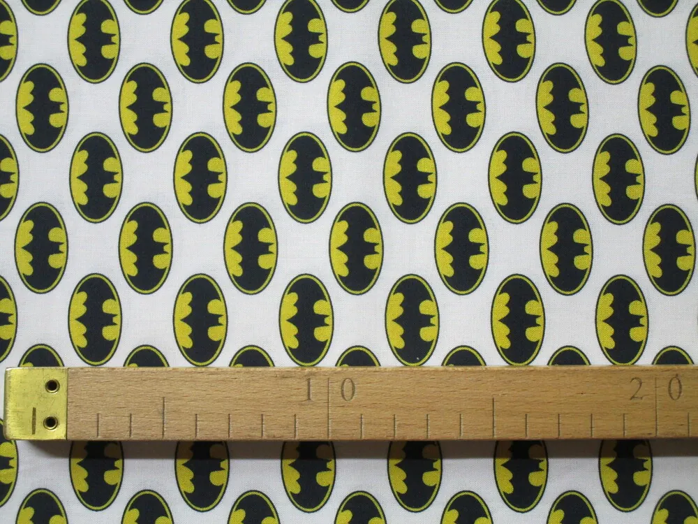 Bavlna biela "BATMAN" - licencovaná 