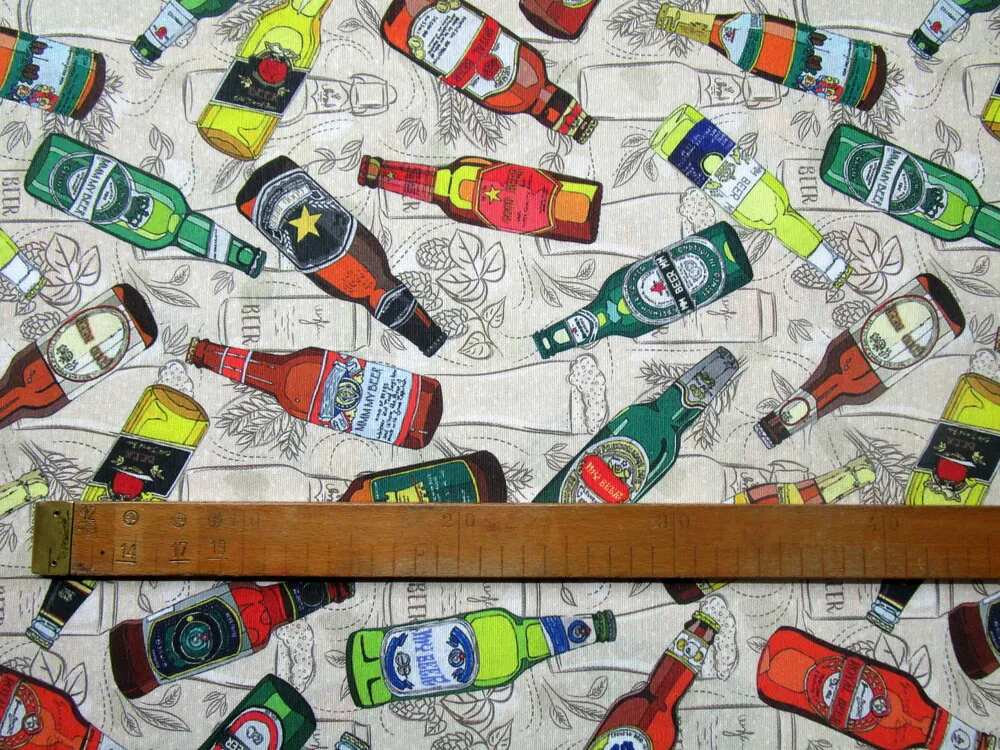 Poťahovka béžová "pivové fľaše" 