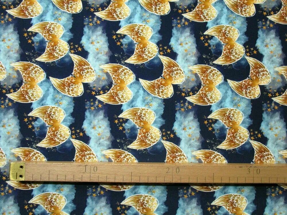 Teplákovina tmavomodrá "krídla, oblaky"