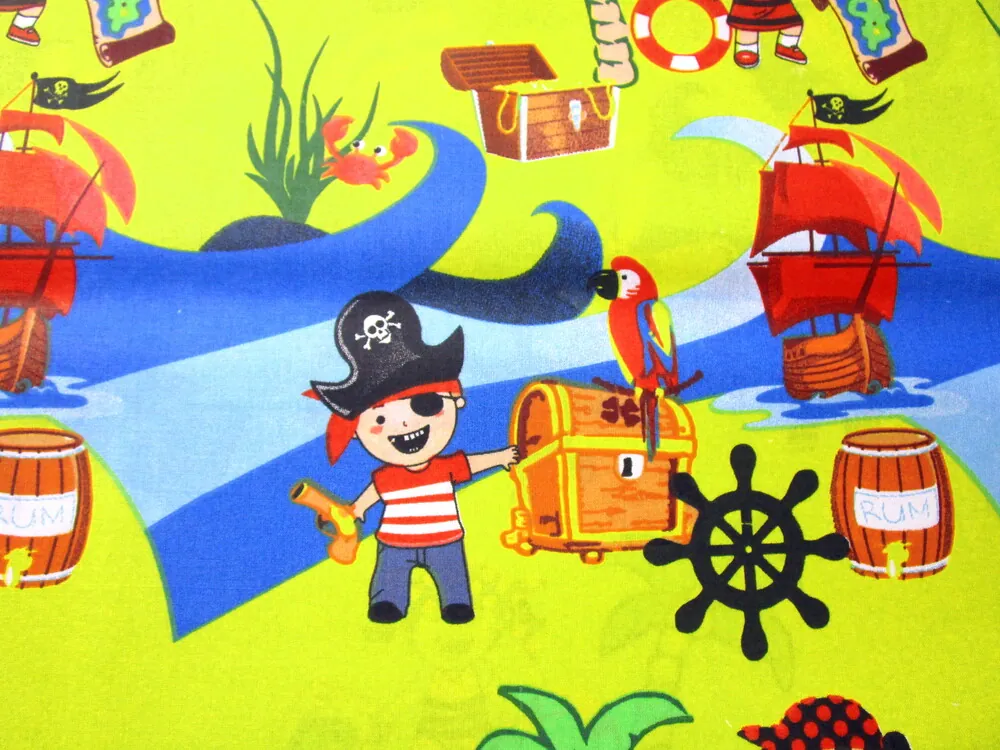 Bavlna žltá "piráti"