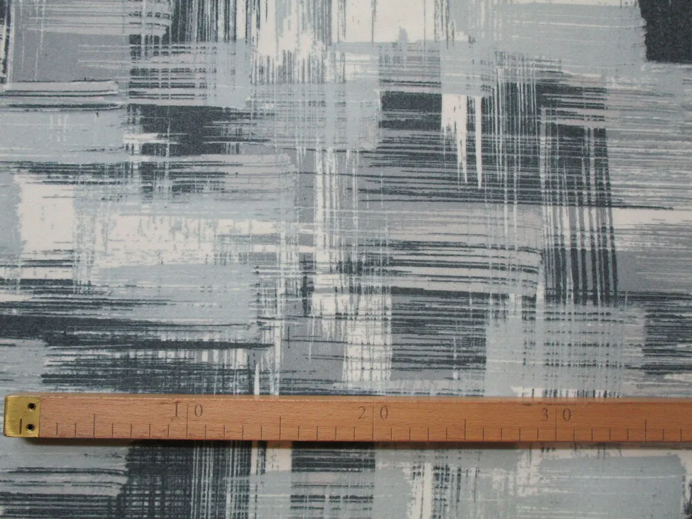 Flauš smotanovo-sivý "abstraktný vzor"