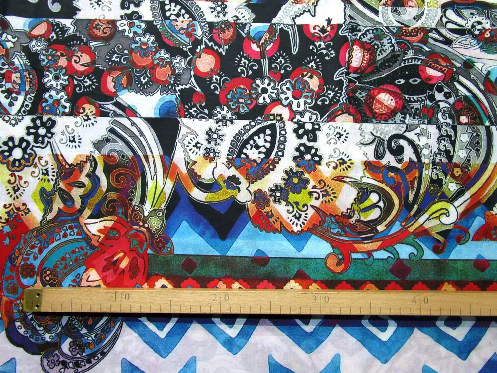 Bavlna farebná "rôzne vzory"