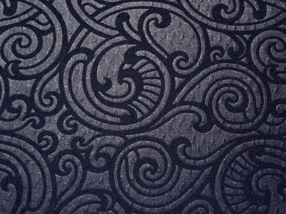 Úplet Bormio tmavomodrý "spirale"