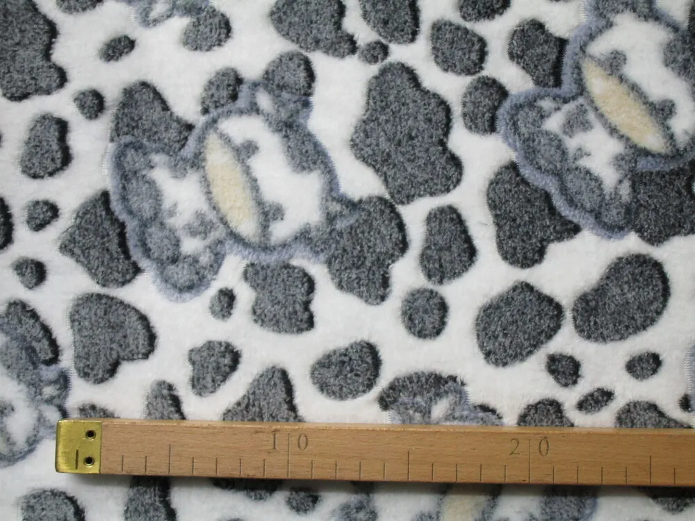 Fleece biely "kravičky"