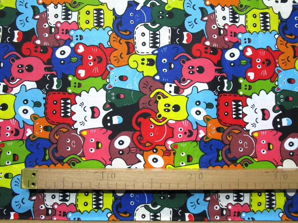 Bavlna farebná "príšerky" 