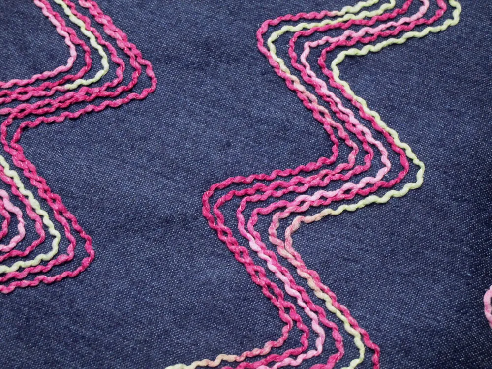 Riflovina tmavomodrá "farebné vlnky"