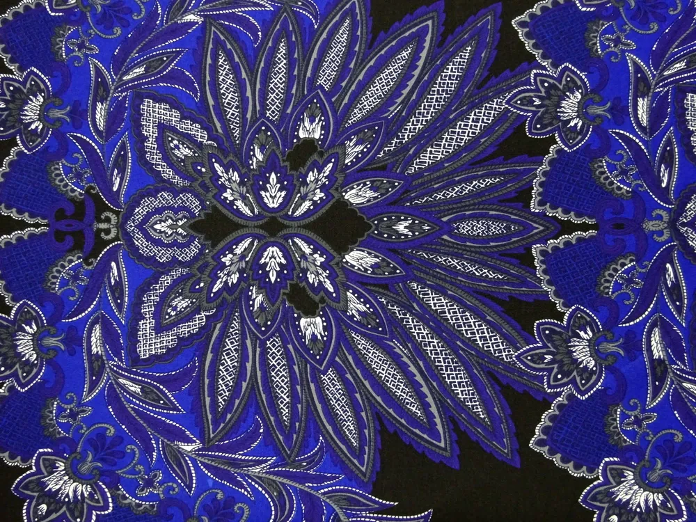 Úplet "sivo-modrý ornament" - raport 