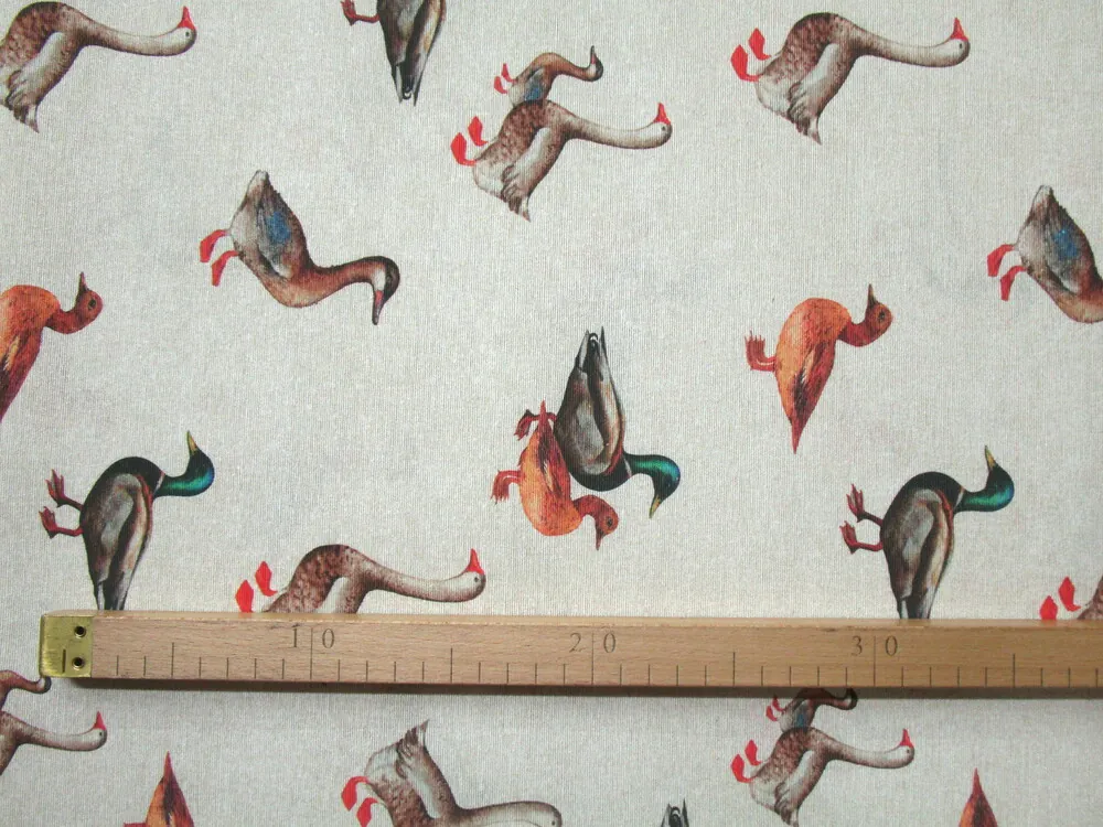 Poťahovka prírodná "húsky a kačky" 