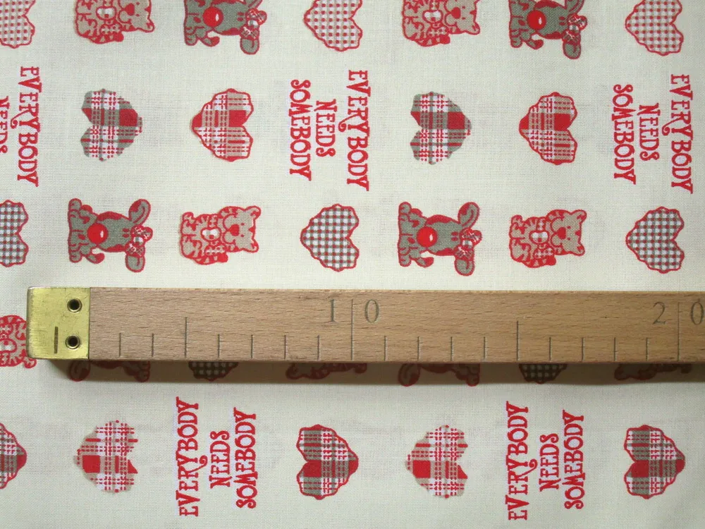 Bavlna svetložltá "zvieratká, nápis"