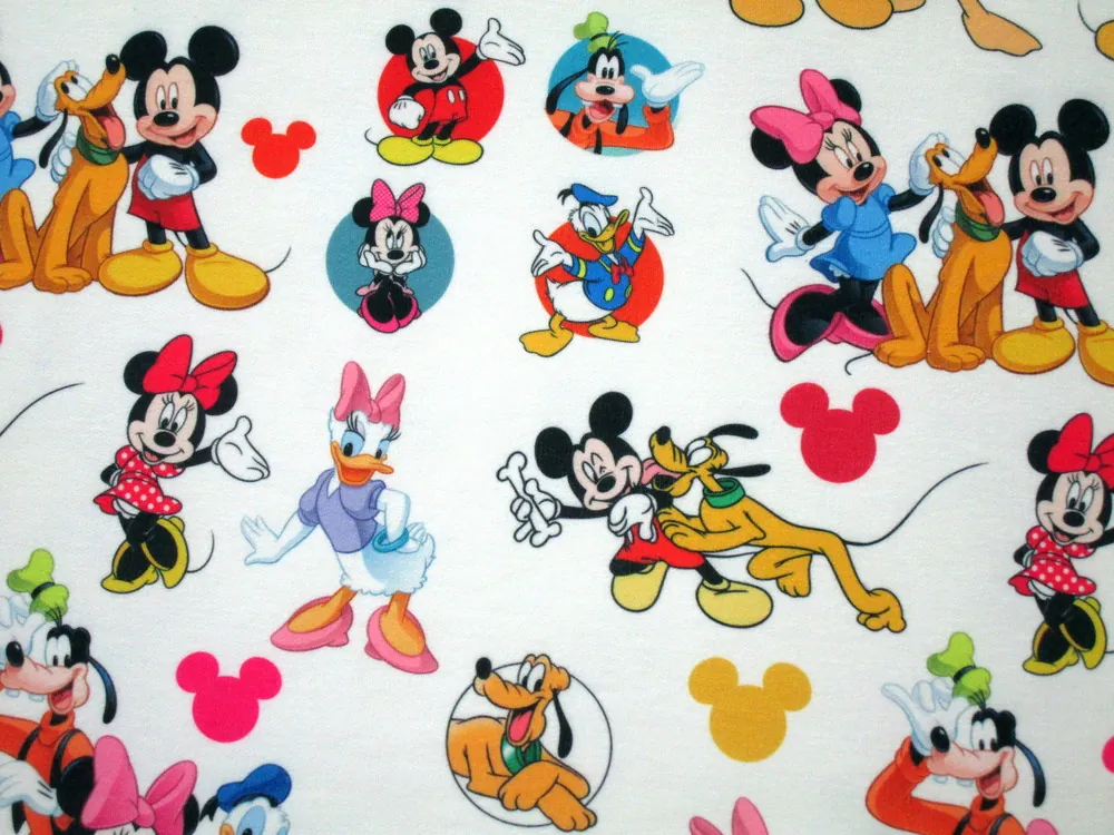 Teplákovina svetlomaslová "Mickey, Minie, Pluto"