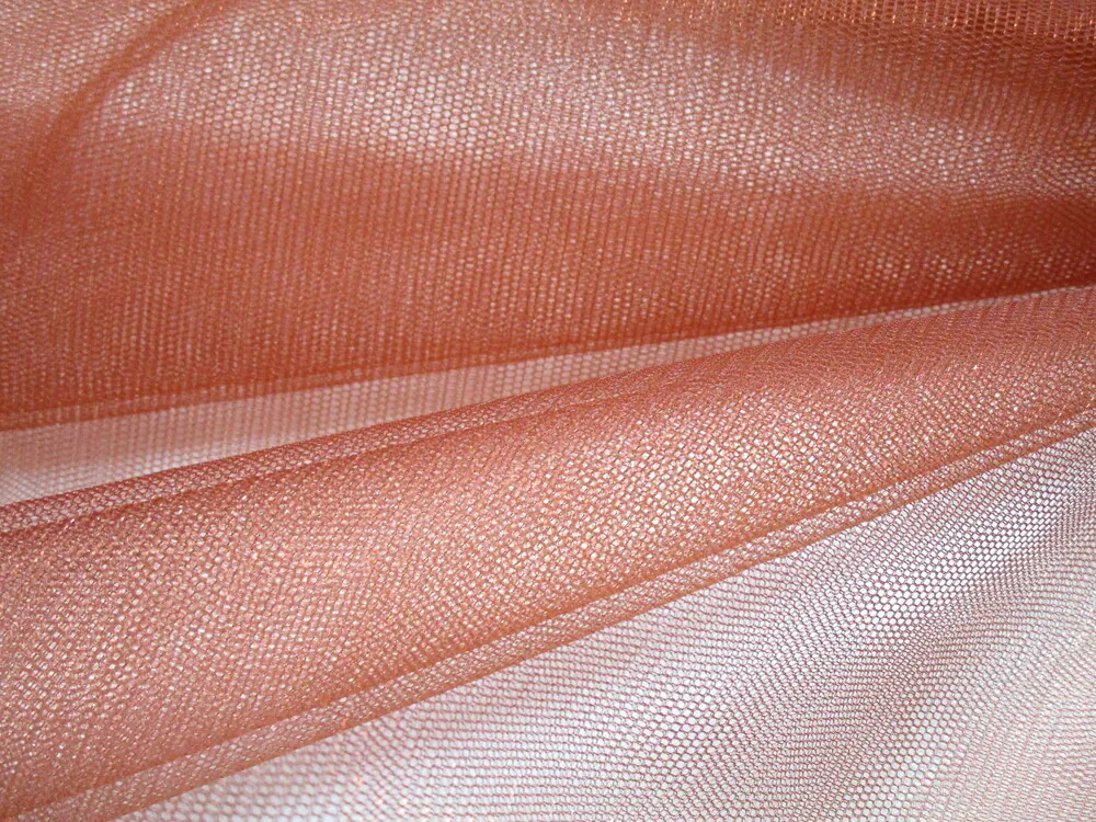 Tyl shining "tehlový"