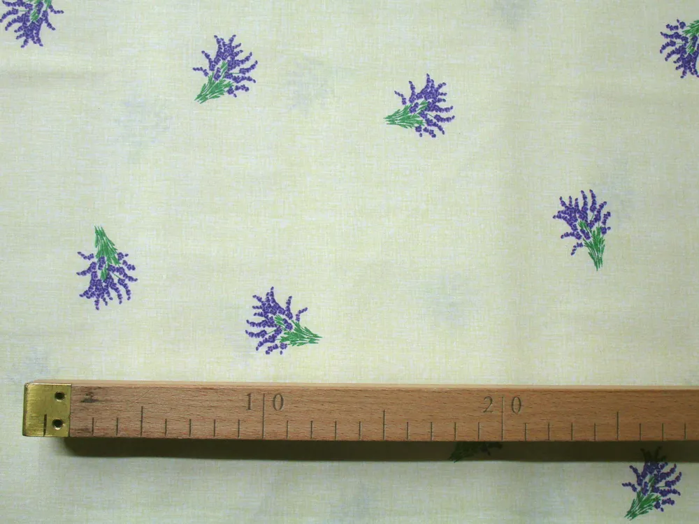 Bavlna žltá "zväzok levandule" 