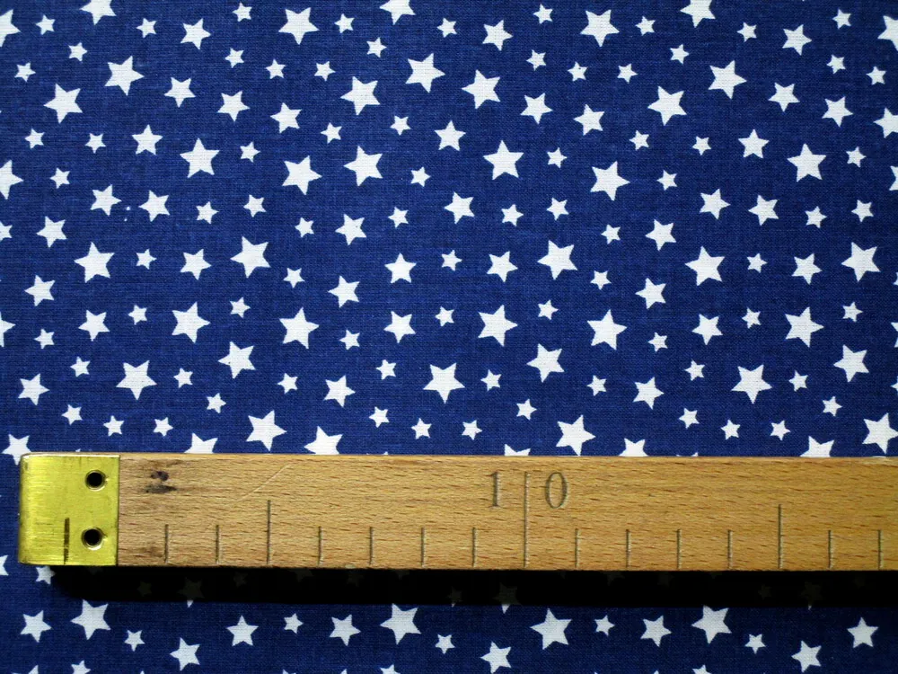 Bavlna tmavomodrá "biele hviezdičky"