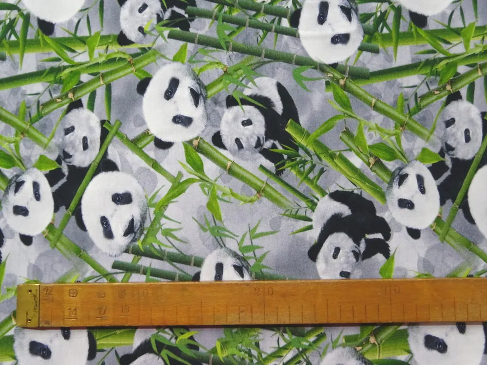 Úplet sivý "panda" - digitálna tlač