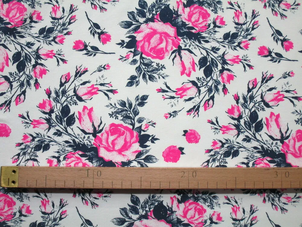 Teplákovina maslová "cyklaménové kvety" 