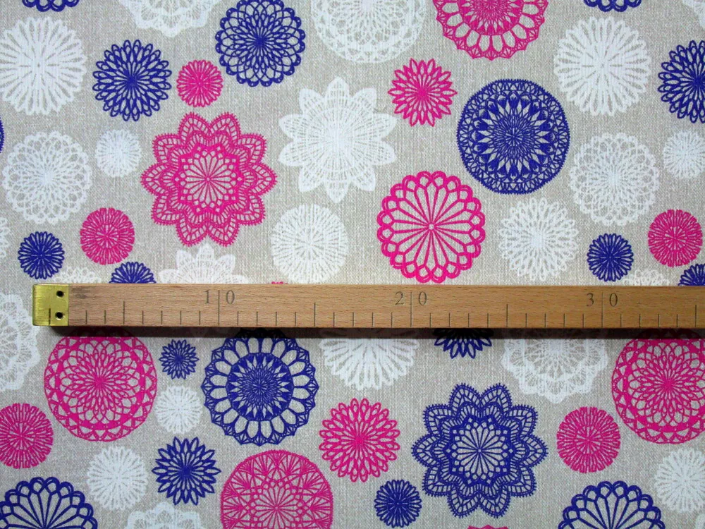 Poťahovka prírodná "cyklaménová a fialová mandala"