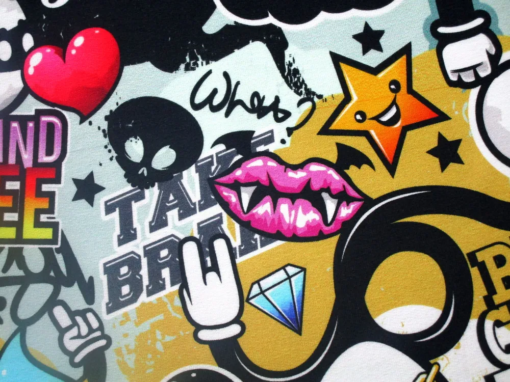 Teplákovina zelenkavá "grafity"