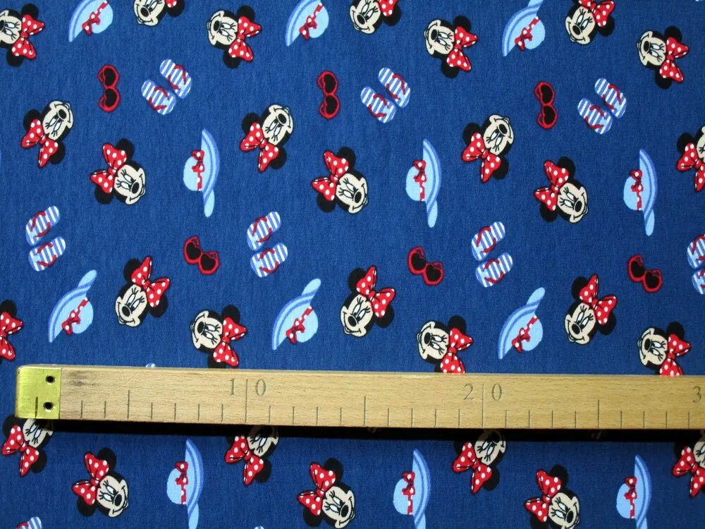 Teplákovina modrá "Minie, klobúk" 