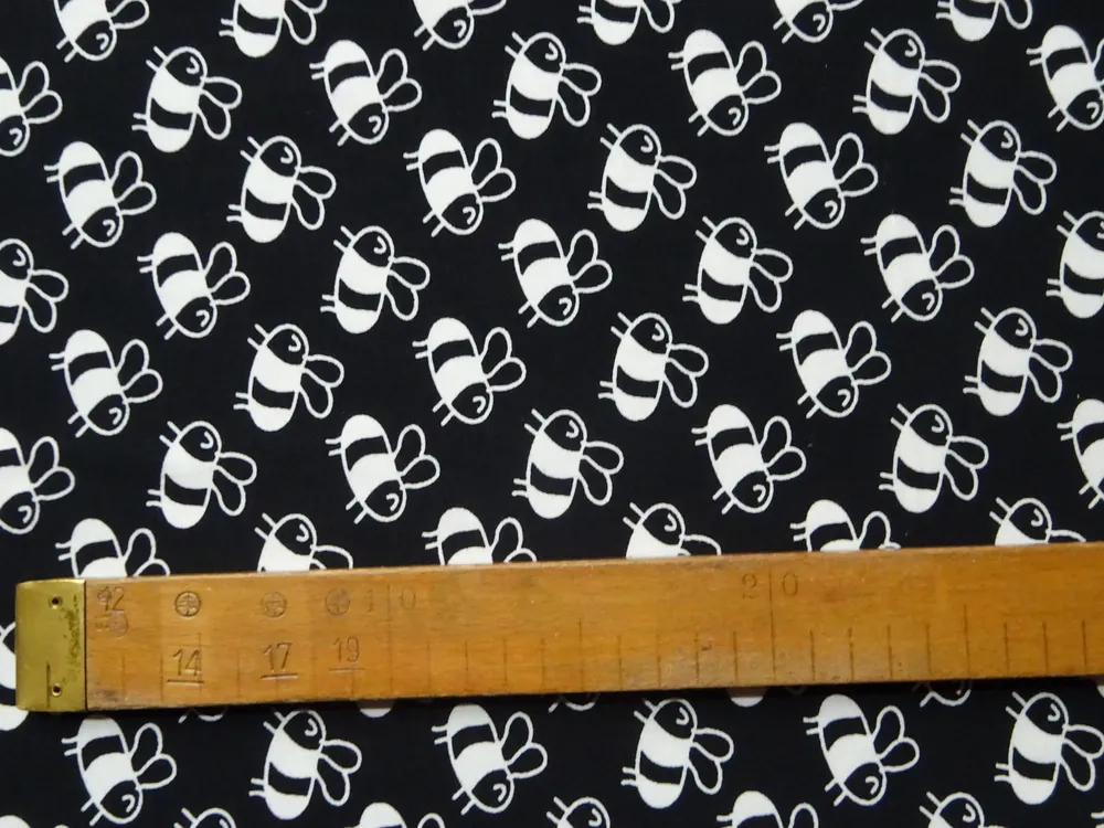 Úplet čierny "biele včielky"