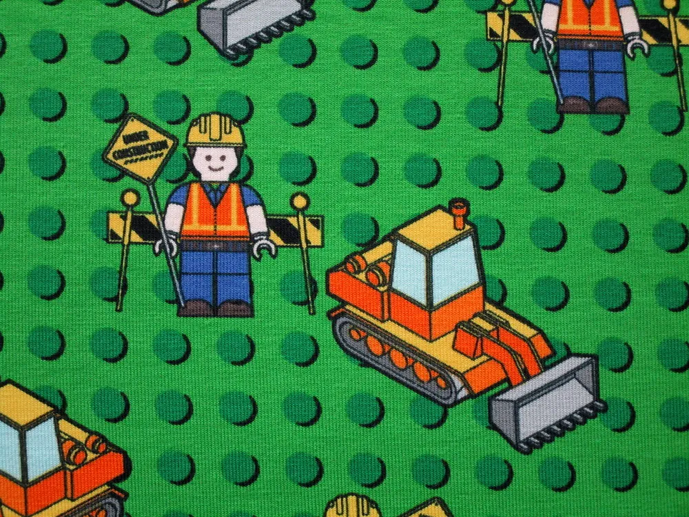 Úplet zelený "lego postavička" 