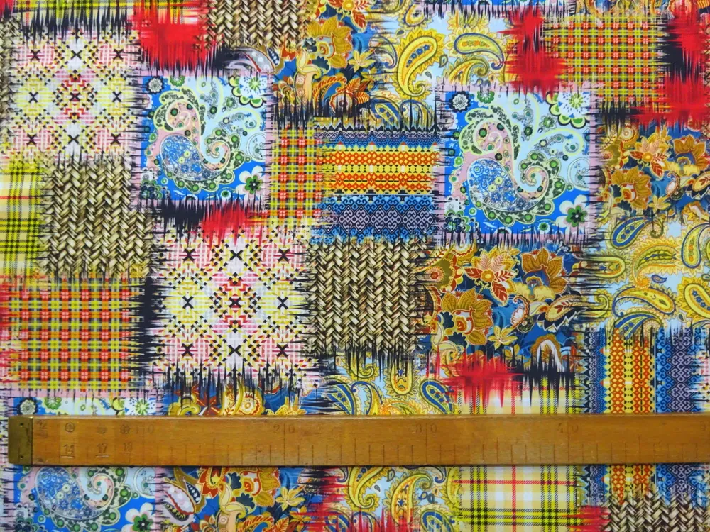 Šatovka farebná "kašmírový vzor, patchwork" 