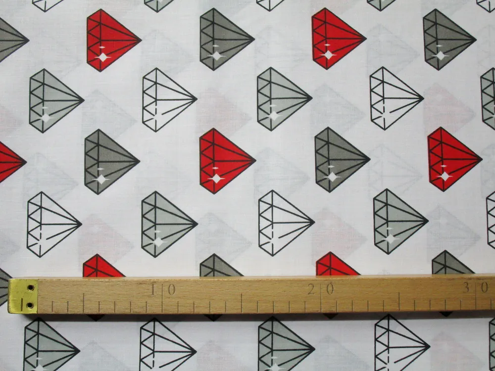 Bavlna biela "diamanty" 