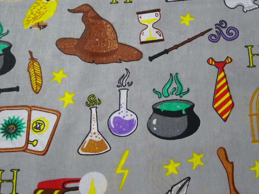 Bavlna sivá "Harry Potter" 