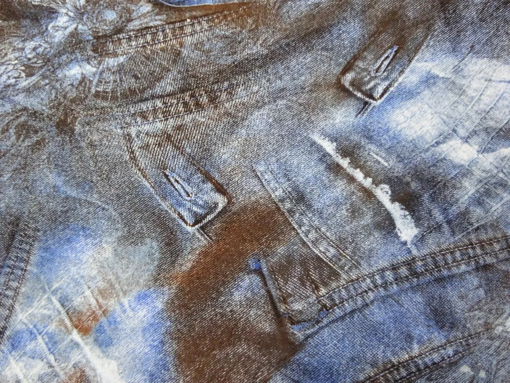 Úplet modro-hnedý "imitácia rifloviny"