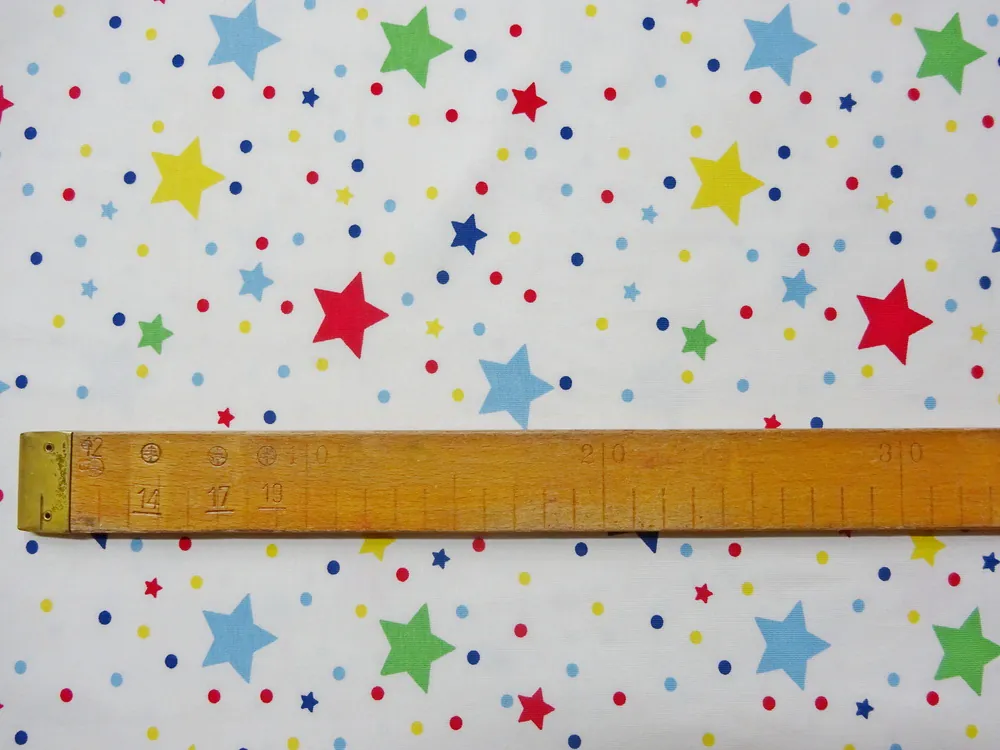 Úplet smotanový "bodky, hviezdičky" 