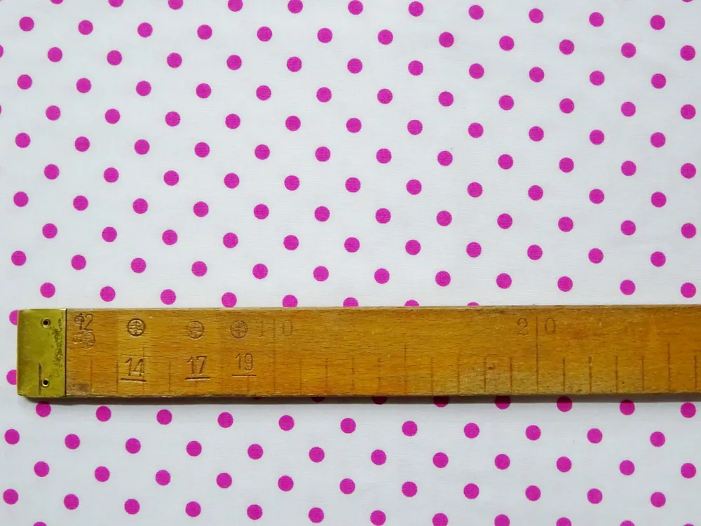 Úplet biely "ružové bodky"