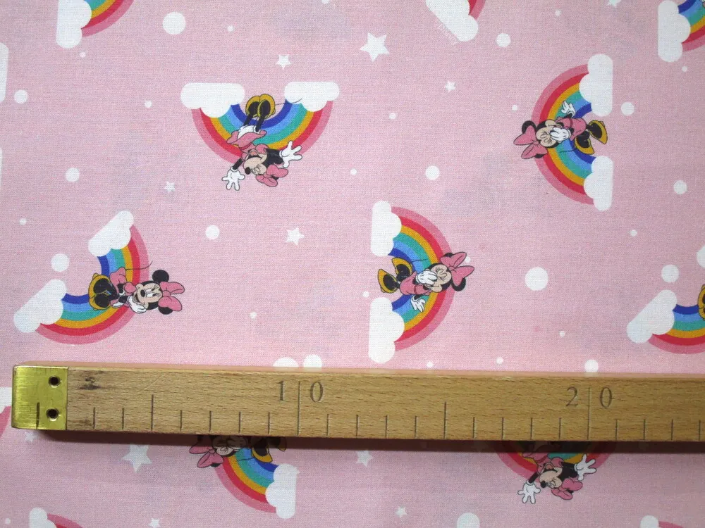 Bavlna ružová "Minie, dúha" - licencovaná, 2. akosť 