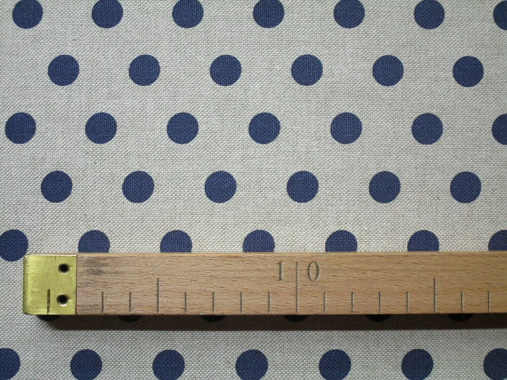 Poťahovka prírodná "tmavomodrá bodka"