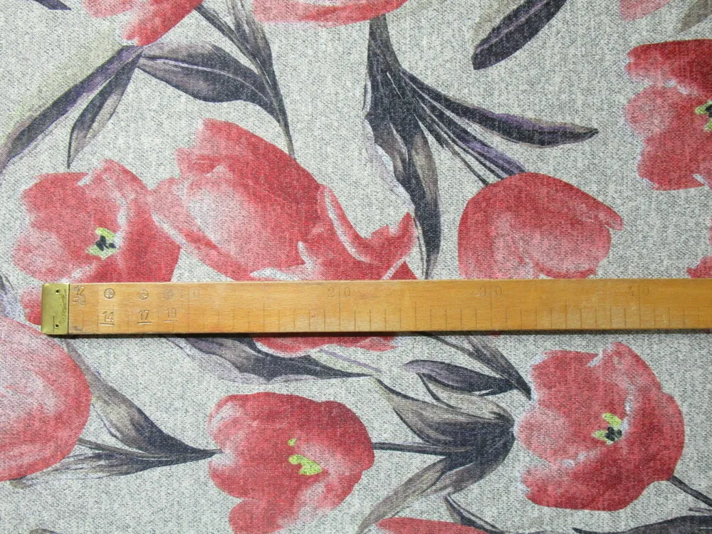 Svetrovina tenká béžovo-sivá "tulipány"