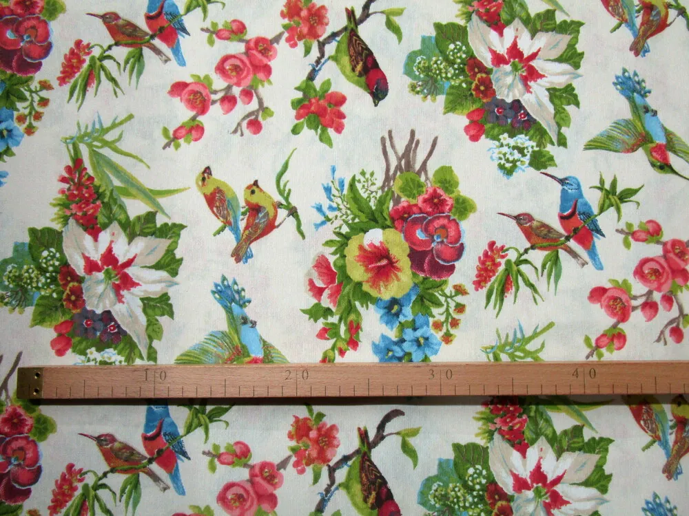 Poťahovka maslová "vtáčiky na vetvičkách"