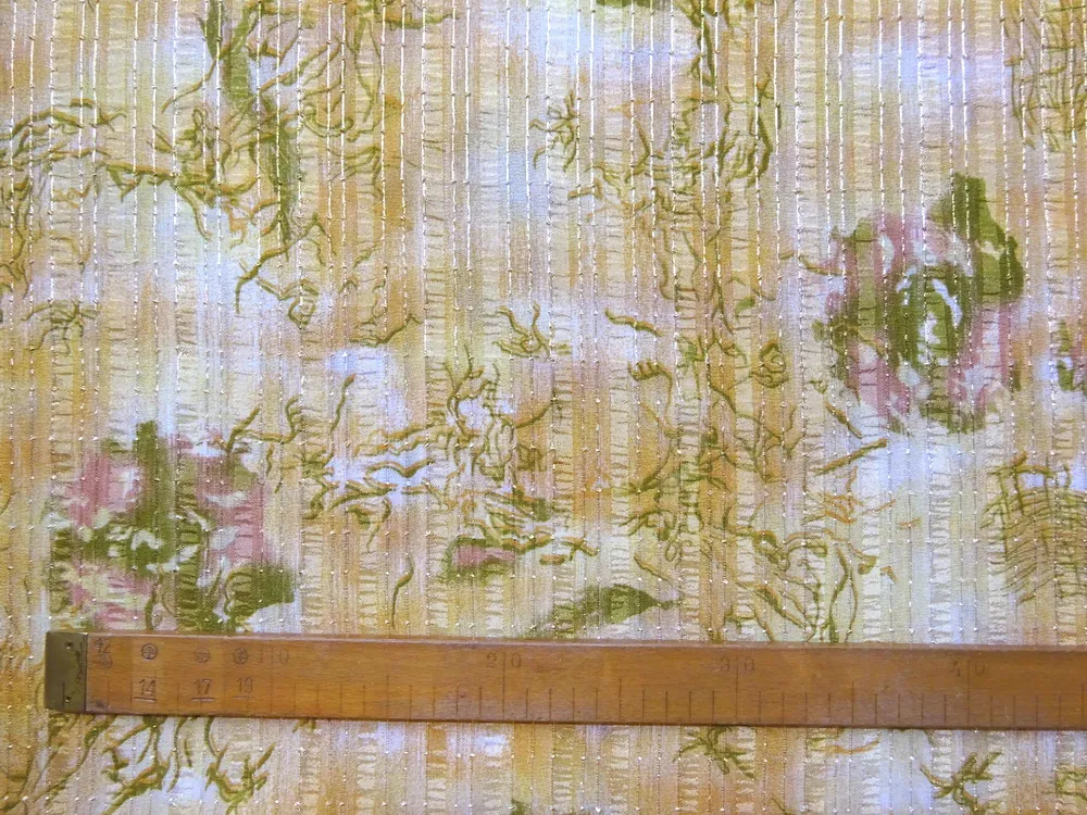 Šatovka žakardová žlto-medová "vzorovaná"