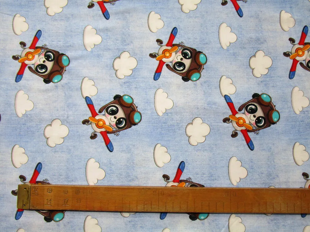 Úplet modrý denim "zvieratko pilot"