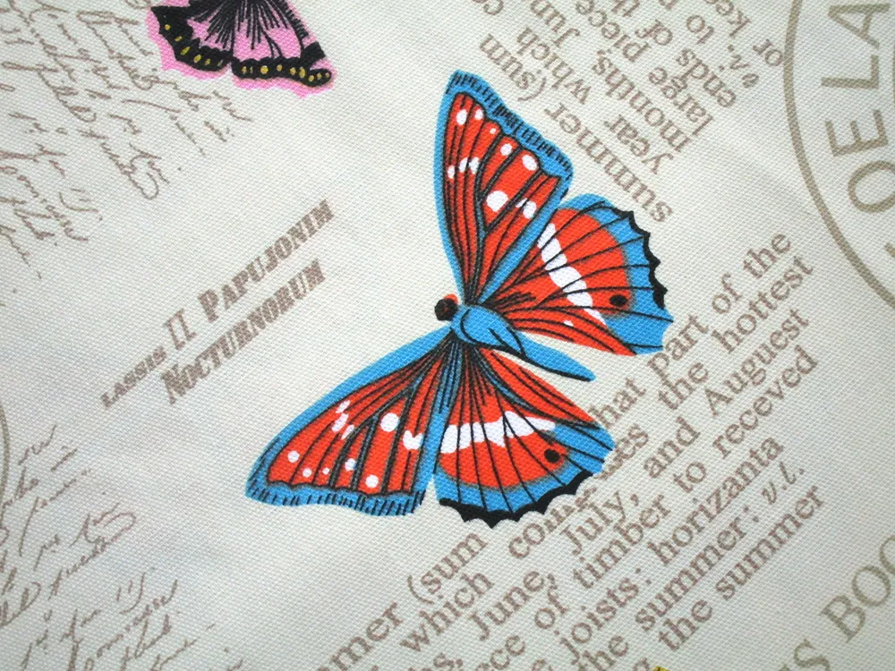 Poťahovka maslová "motýľ, nápisy"