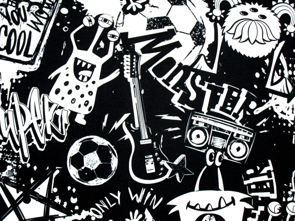 Teplákovina čierna "monster" 