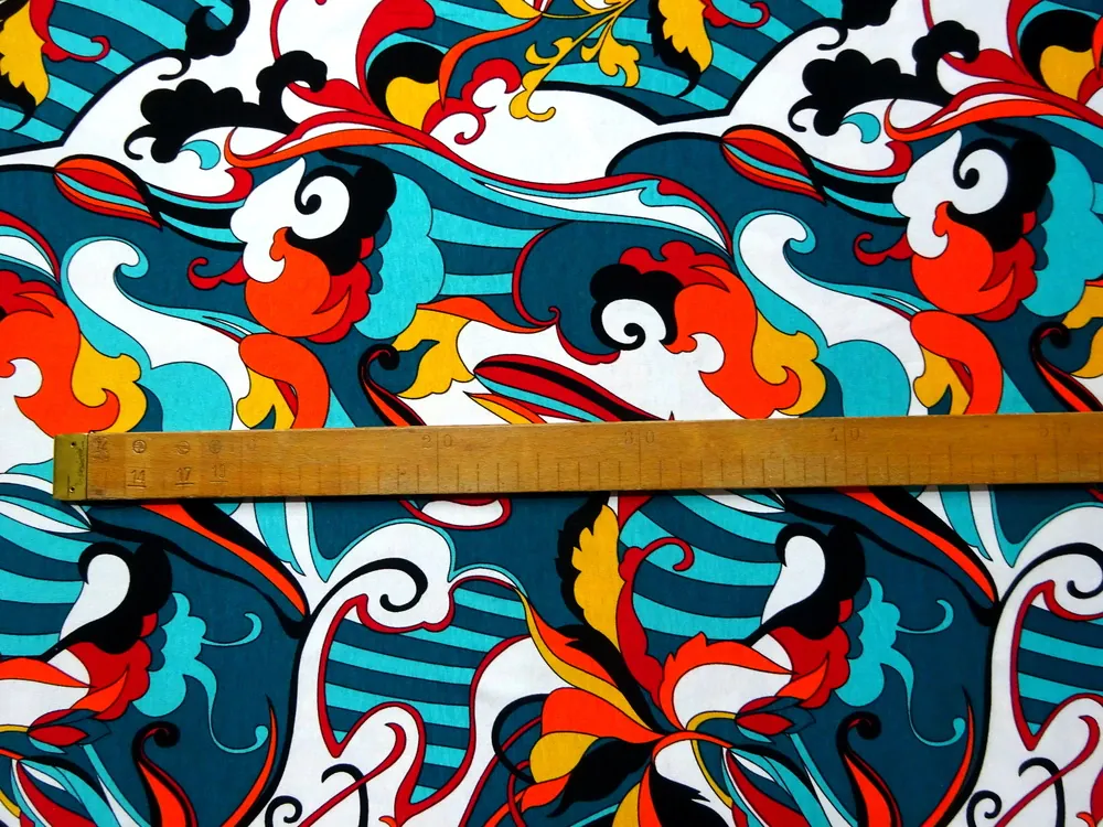 Úplet bielo-tyrkysový "abstraktný vzor"