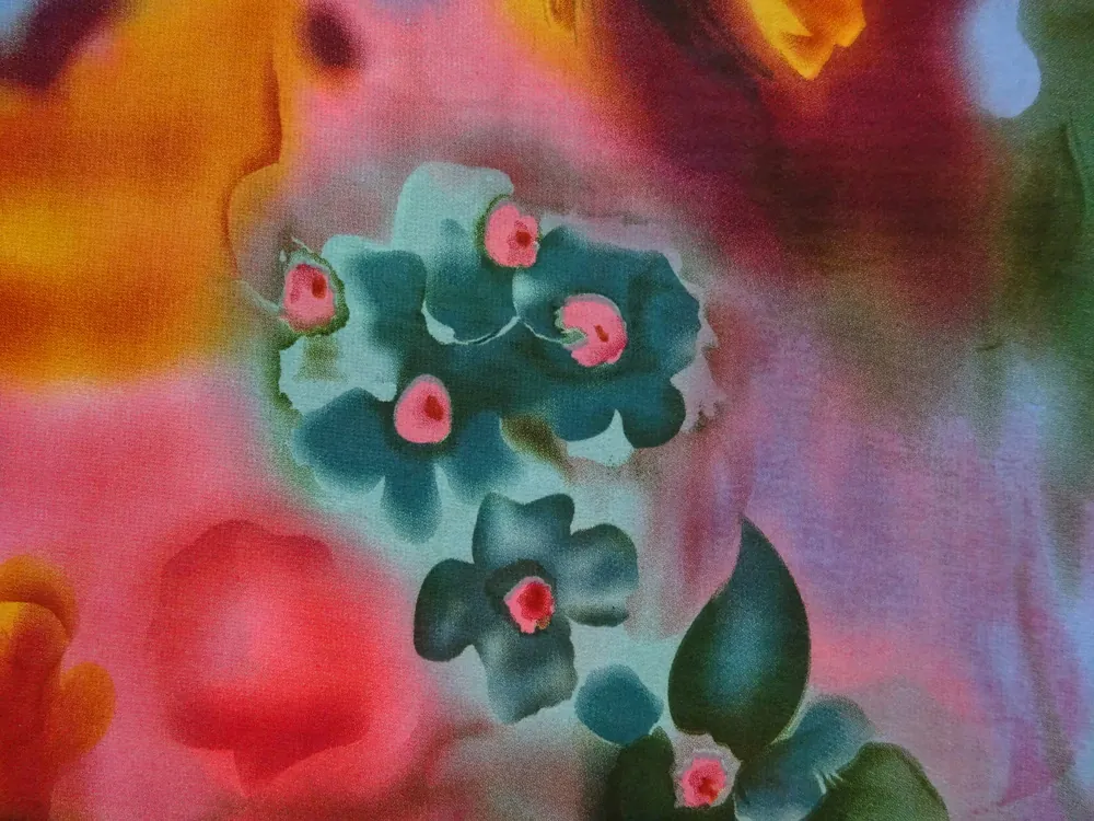 Šifón farebný "kvety" 