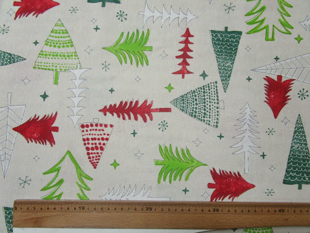 Poťahovka prírodná "stromčeky"